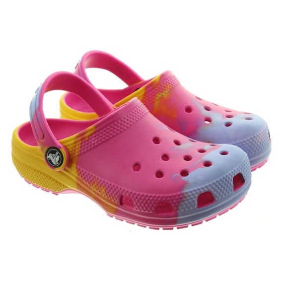 CROCS Kids Classic Ombre Crocs Clogs In Pink Juice Multi