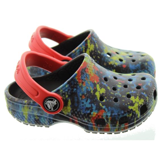 CROCS Infant Creative Dye Clogs In Turqoise Multi