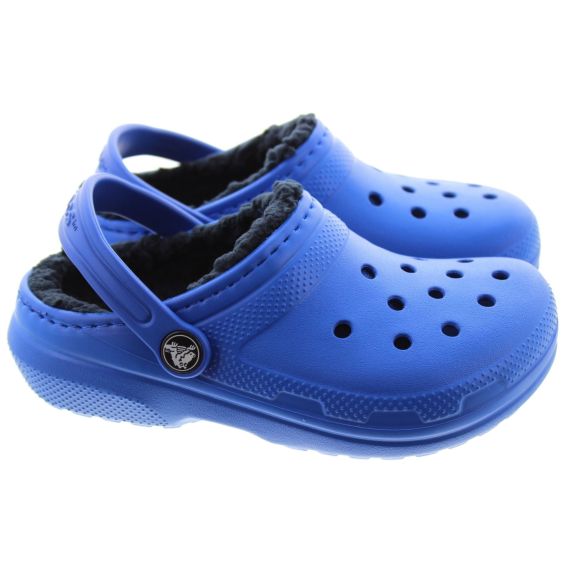 CROCS Kids Classic Lined Clogs In Blue
