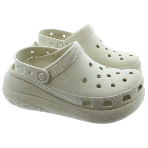 CROCS Ladies Classic Crush Clogs In Bone 