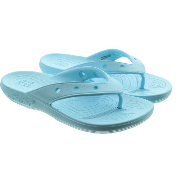 CROCS Ladies Classic Flip Flops In Arctic Blue