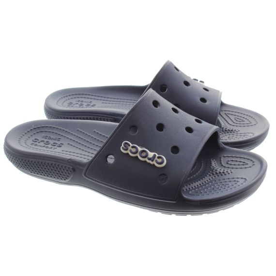 CROCS Adults Classic Slide Poolsides In Navy