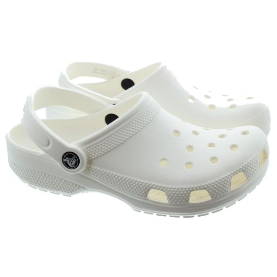 CROCS Youths Classic Clogs In White