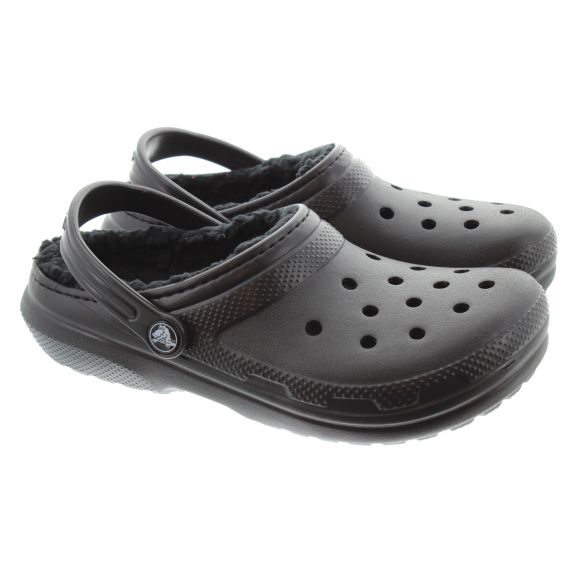 CROCS Youths Lined Clogs In Black 