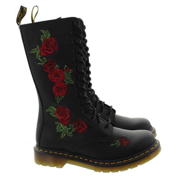 DR MARTENS Ladies 1914 Vonda Calf Boots In Black 