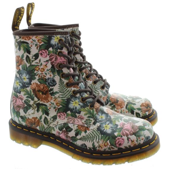 DR MARTENS Ladies 1460 English Garden Boots In Multi 