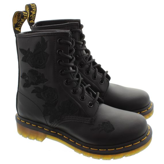 DR MARTENS Ladies 1460 Vonda Mono Boots In Black 