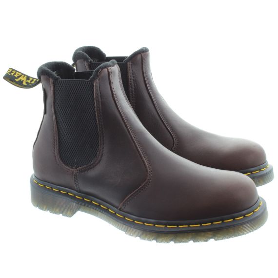 DR MARTENS Mens 2976 Valor WP Chelsea Boots In Crazy Horse Brown