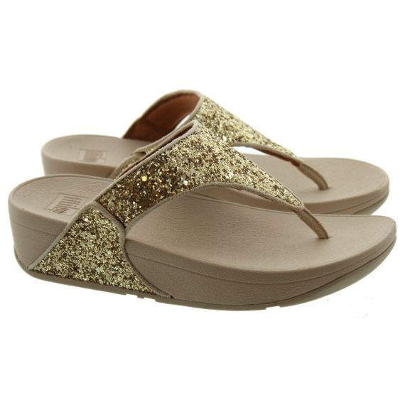 FITFLOP Ladies Lulu Glitter Toe Post In Gold 