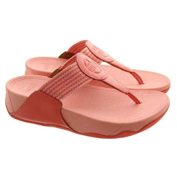FITFLOP Ladies Walkstar Toe Post Sandals In Coral Pink