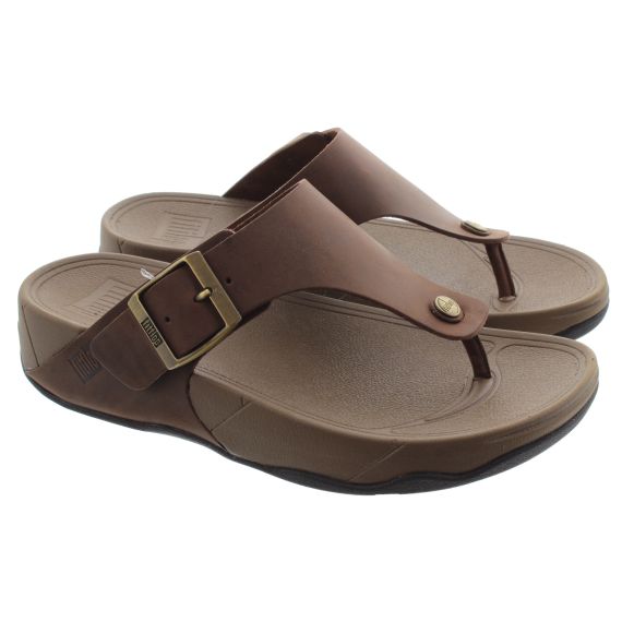 FITFLOP Mens Trakk 2 Toe Post Sandals In Chocolate