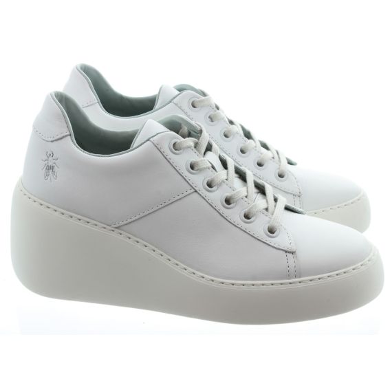 FLY Ladies Delf Lace Trainer In White