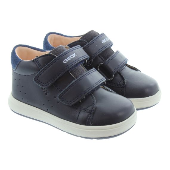 GEOX Kids Biglia Velcro Boots In Dark Navy