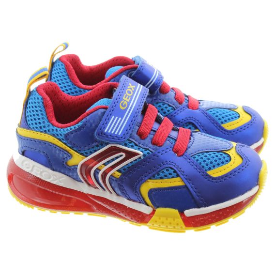 GEOX Kids light Up Bayonyc Trainers In Blue