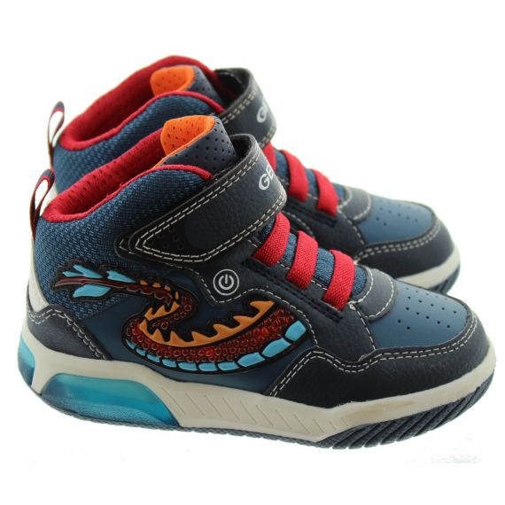 GEOX Kids Inek Lights Boots In Navy