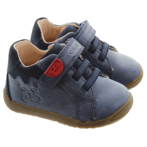 GEOX Toddlers Macchia Baby Shoes In Navy