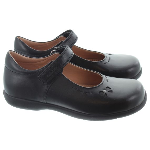 GEOX Kids Naimara Velcro Bar Shoe in Black 
