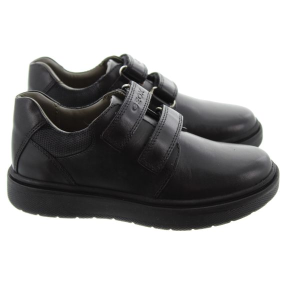 GEOX Kids Riddock 2 Strap Velcro Shoe In Black 