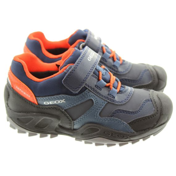 GEOX Kids Savage Waterproof Shoes In Navy