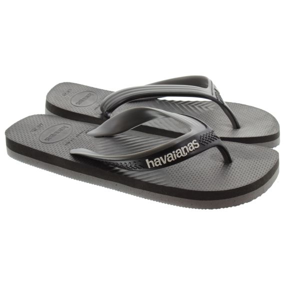 HAVAIANAS Mens Havaianas Dual Flip Flops In Black Grey 