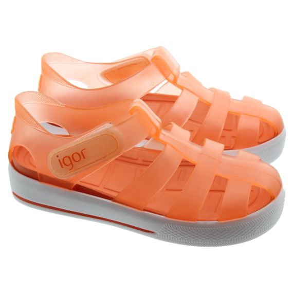 IGOR Kids Star Brillo Sandals In Orange