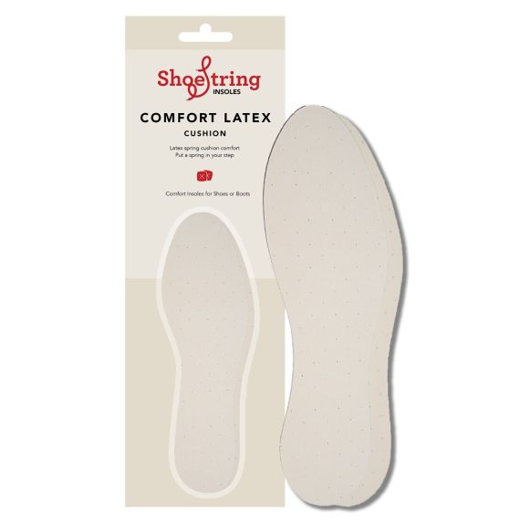 SHOESTRING Adults UK Size 3 - 12 Comfort Latex Cushioned Insoles
