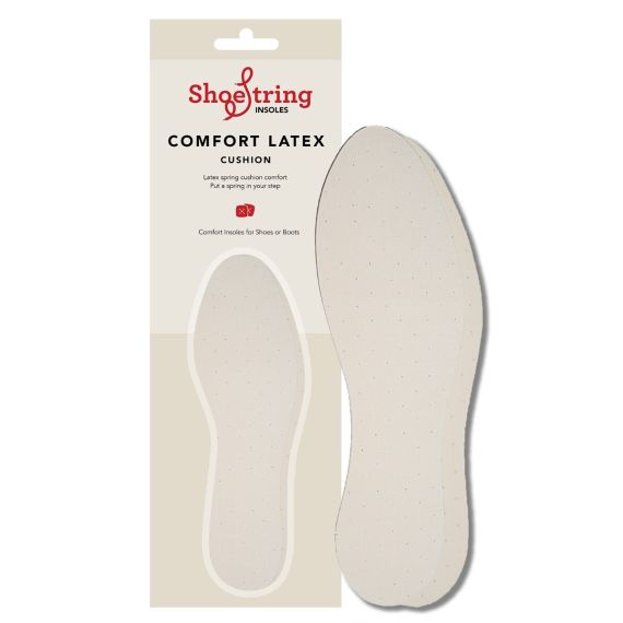 SHOESTRING UK Size 3 - 12 Comfort Latex Cushion Insoles