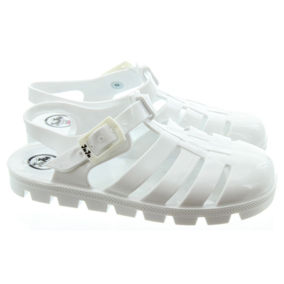 JUJU Nino Kids Juju Jelly Sandals In White 