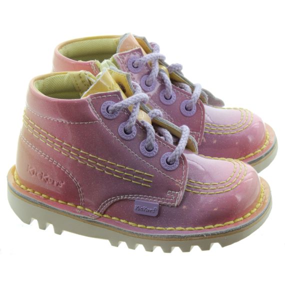 KICKERS Kids Kickhi Sunrise Boots In Pink