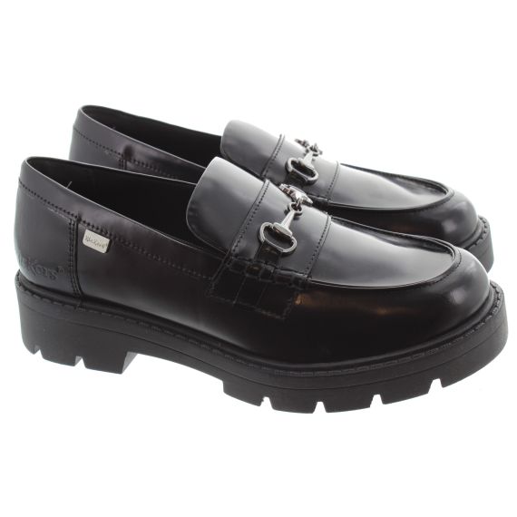 KICKERS Ladies Kori Charm Loafers In Black 