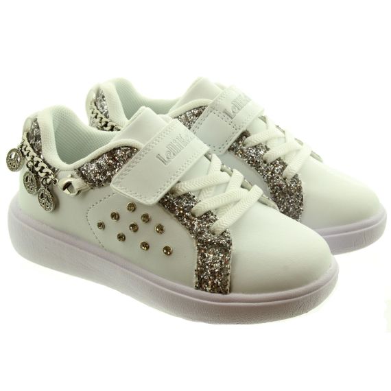 LELLI KELLY Kids LK3410 Gioiello Bracelet Trainers In Silver Glitter