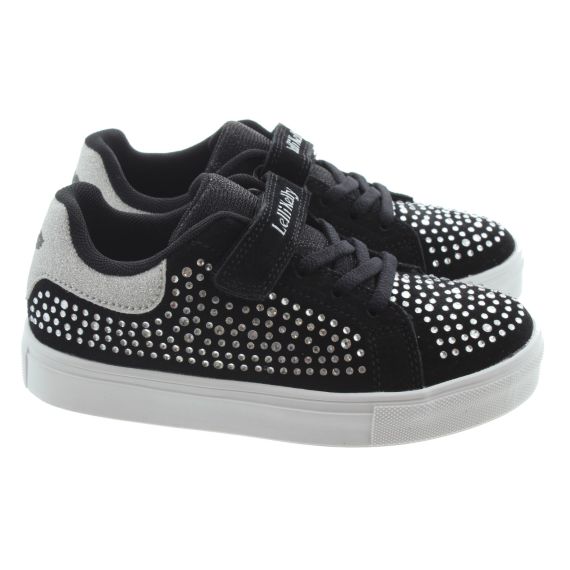 LELLI KELLY Kids LK2247 Diamante Trainers In Black 