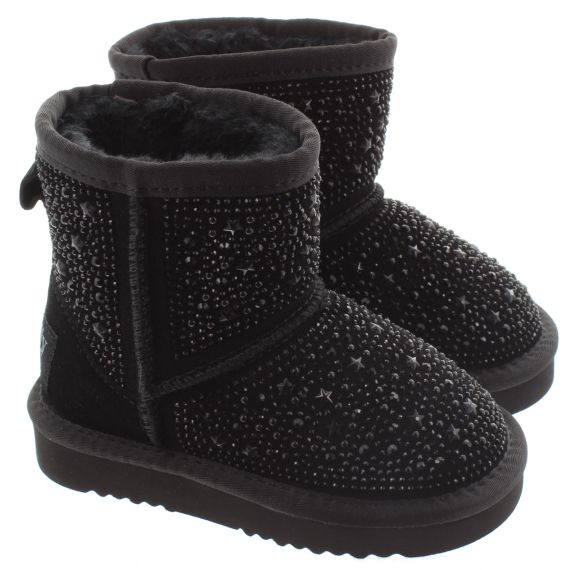 LELLI KELLY Kids LK3770 Olivia Diamante Boots In Black 
