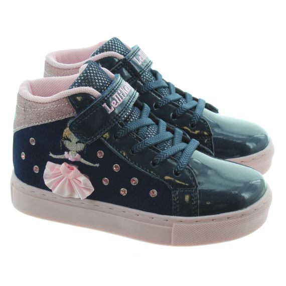 LELLI KELLY Kids LK4836 Hi Top Mille Stelle Boots In Navy 