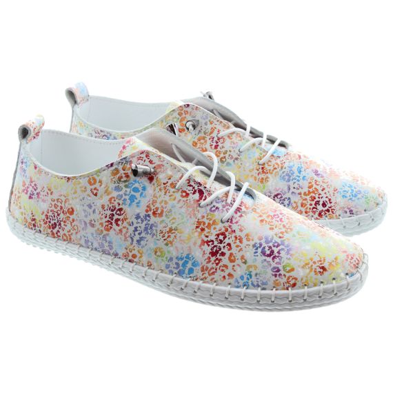 LUNAR Ladies FLE030 Ellington Leather Shoes In Multi 