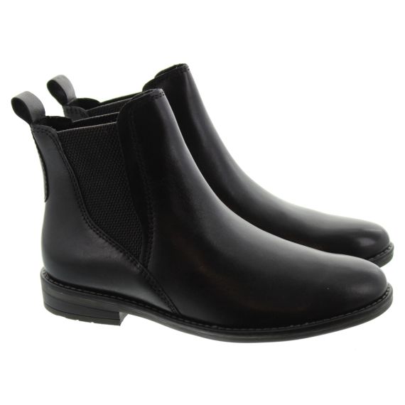 MARCO TOZZI Ladies 225366 Flat Chelsea Boot In Black 