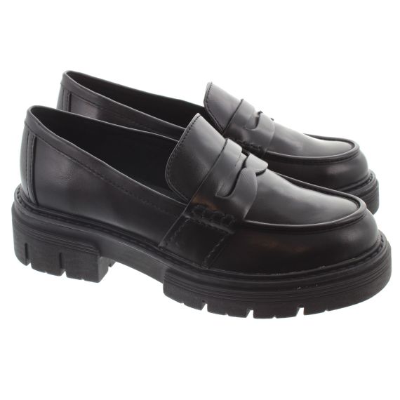 MARCO TOZZI Ladies 24700 Flatform Loafers In Black 