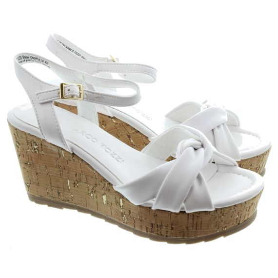 MARCO TOZZI Ladies 28351 Wedge Sandals In White