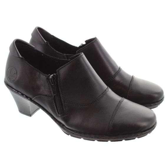 RIEKER Ladies 57173 Heeled Shoes In Black 