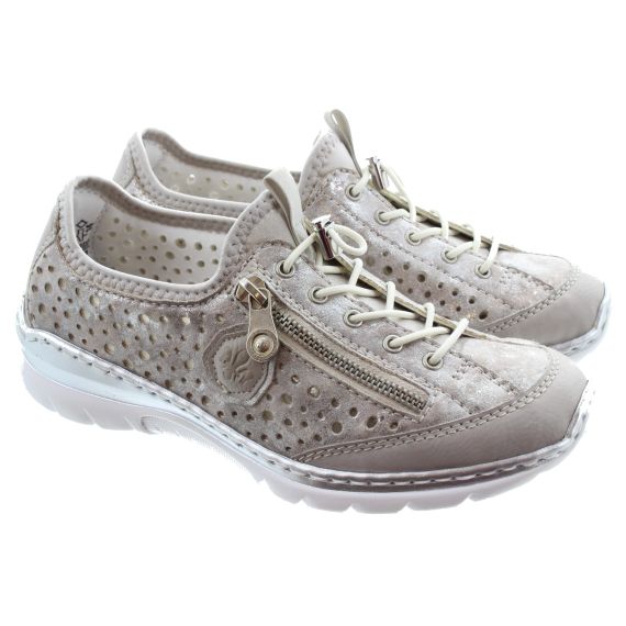 RIEKER Ladies L32P6 Elastic Shoes In Ice 