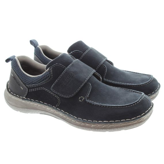 RIEKER Mens 03058 Velcro Shoes In Navy