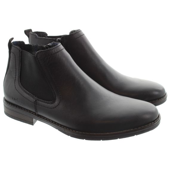 RIEKER Mens 10374 Chelsea Boots In Black 