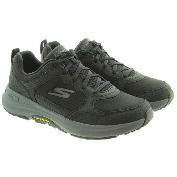 SKECHERS Mens 216107 Water Repellant Shoes In Black Charcoal