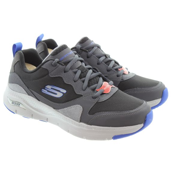 SKECHERS Mens 232204 Arch Fit Trainers In Black Grey
