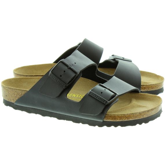 BIRKENSTOCK Arizona 2 Bar Buckle Mule Sandals in Black