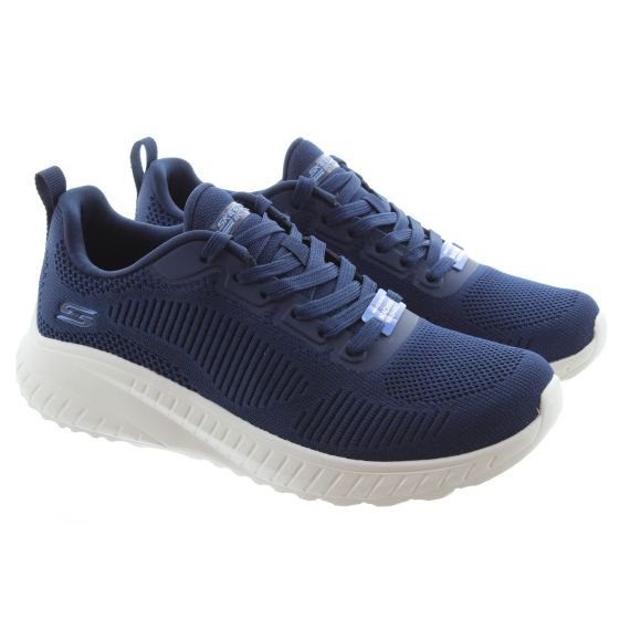 SKECHERS Bobs Squad Chaos Vegan Trainers In Navy