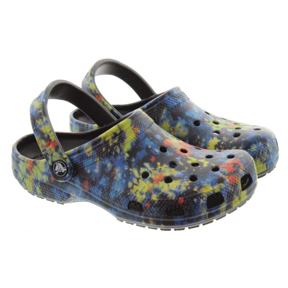 CROCS Adults Creative Tye Dye Crocs In Turquoise Multi