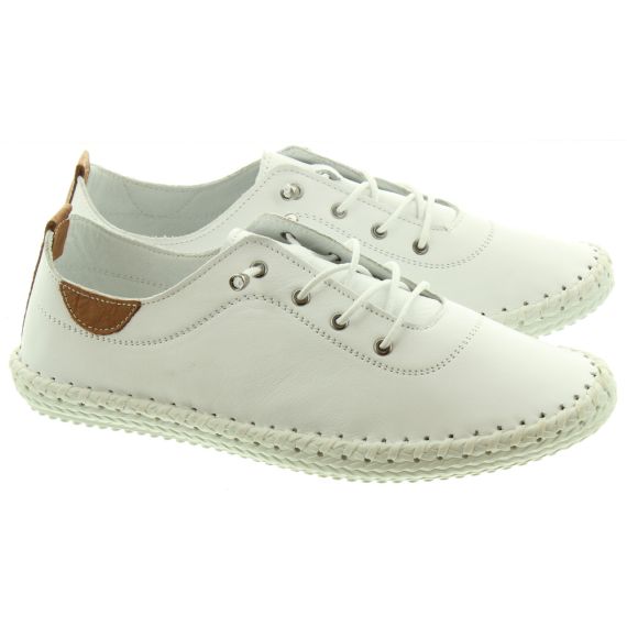 LUNAR Fle030 St Ives Leather In White