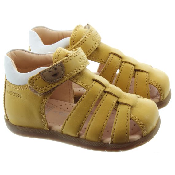 GEOX Toddlers Macchia Closed Sandal In Yellow