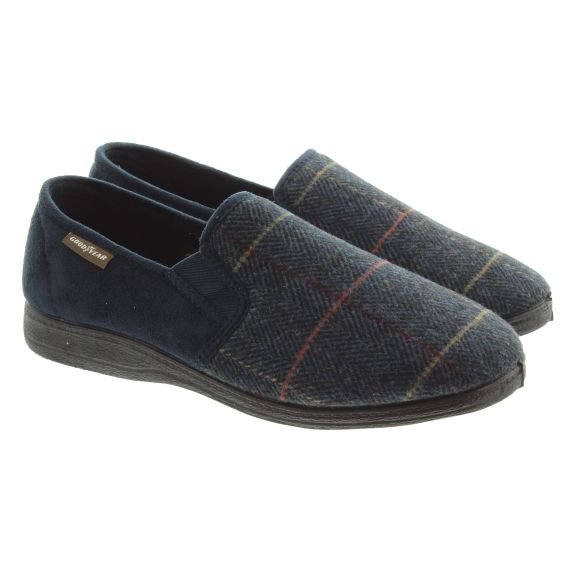 GOODYEAR Mens Harrison Slippers In Navy